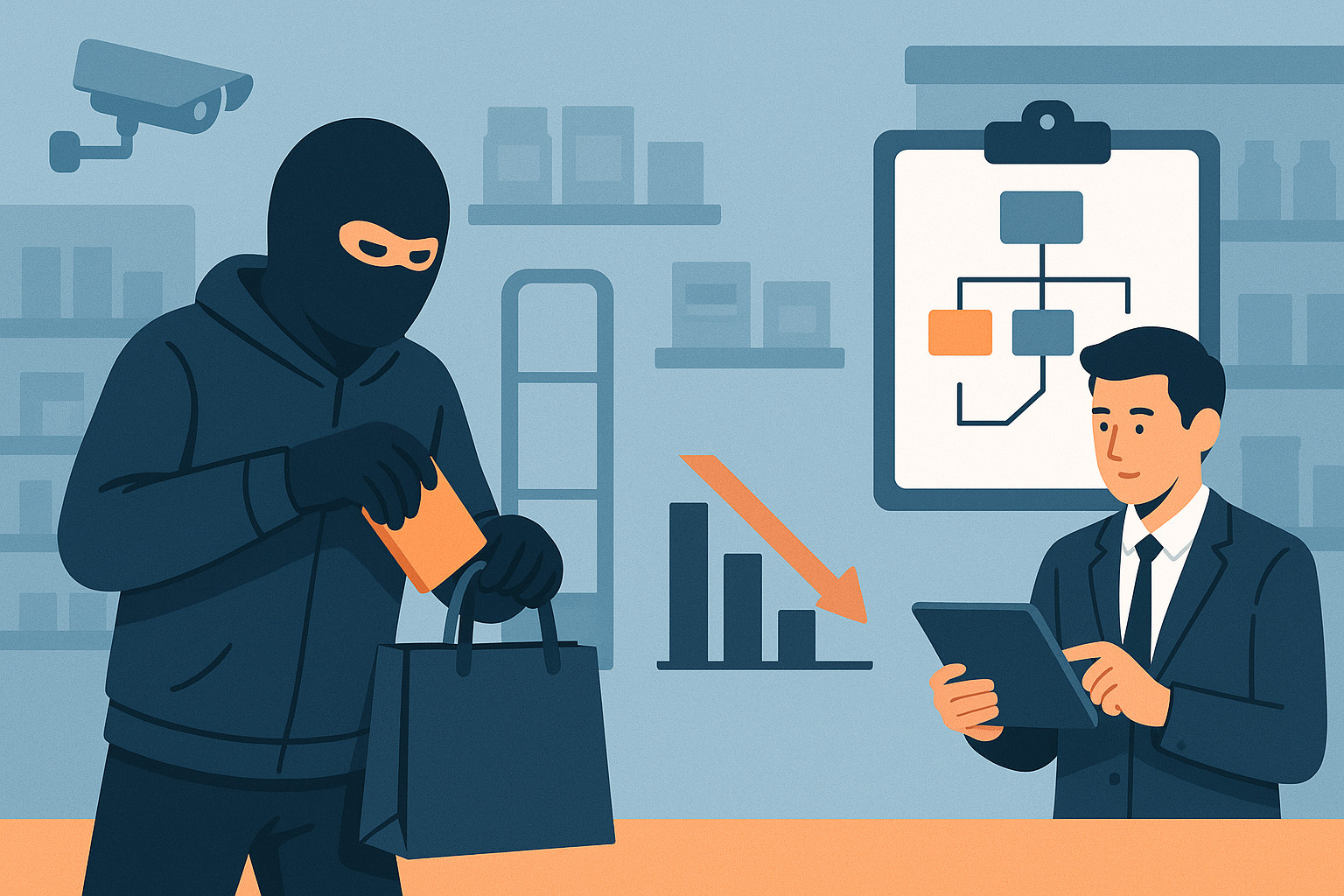 Svinn: AI-detektering av misstänkta beteenden i butik